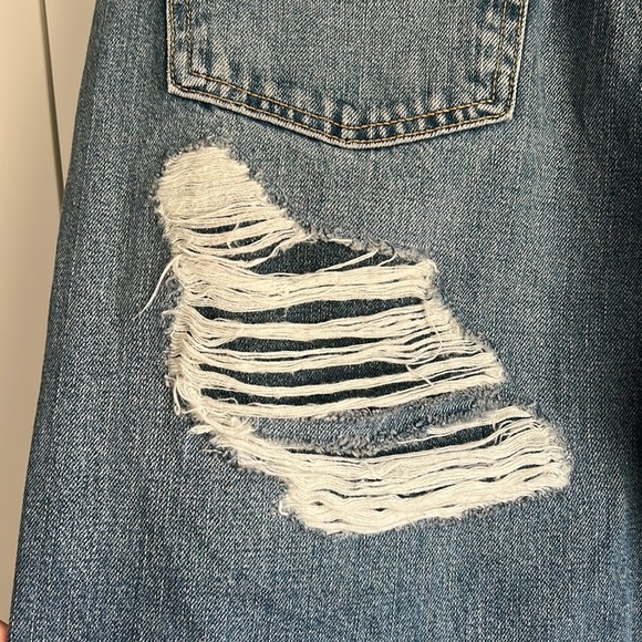 Zara Distressed Wide Leg Long Jeans | 10 - Picture 6 of 6